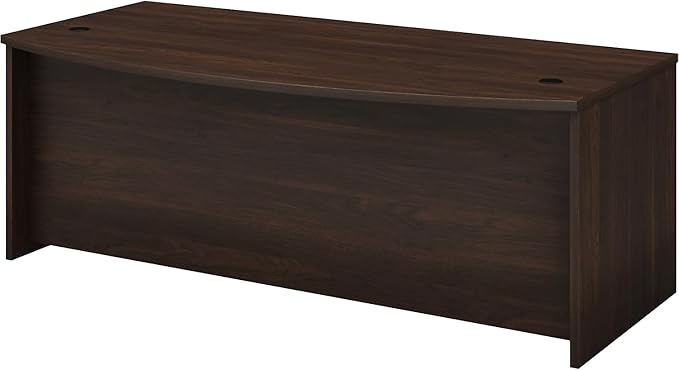 Bush Business Furniture Studio C 72-inch W Bow Front Computer Desk, Black Walnut (SCD172BW)