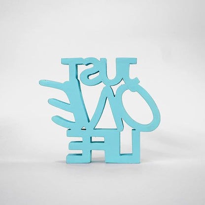 NUKKAD TALES Just One Life – Blue, Aesthetic table decor for home or office, desk or Shelf. Quirky room decoration showpiece, ideal for birthday gift, corporate gift, and inspiring wall decor