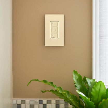 Lutron Caseta Original Smart Dimmer Switch ELV+ (Lutron Hub Required), 250W LED, Single-Pole/3-Way, Neutral Required, PD-5NE-LA, Light Almond