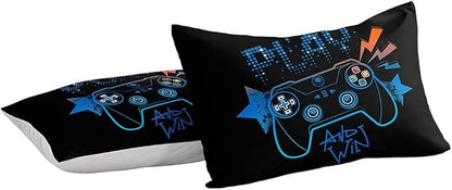 Gaming Comforter for Boys Teen,Game Contoller Bedding Set for Boys Kids,Down Alternative Comforter for All Season,Gamer Home Decor for Boys Comforter Set (Comforter-Game21, Twin)