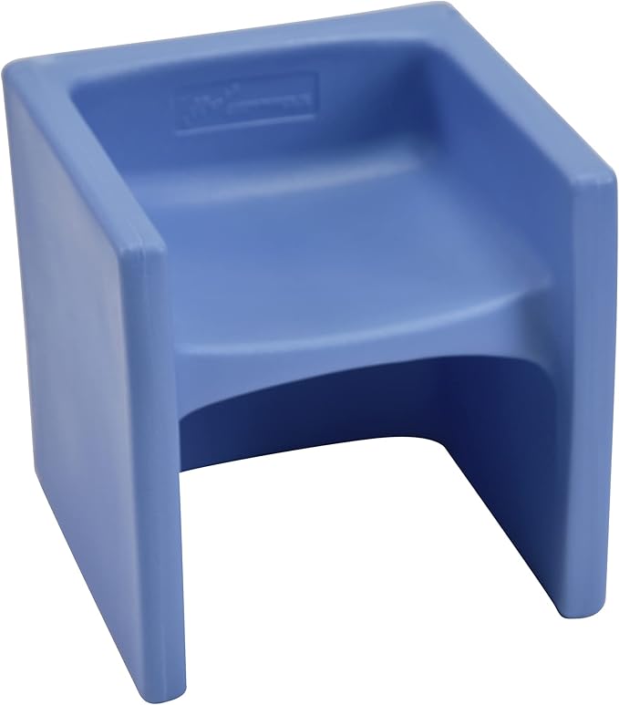 Children's Factory 3-in-1 Cube Chair for Kids, Flexible Seating Classroom Furniture, 1-Pack, Sky Blue