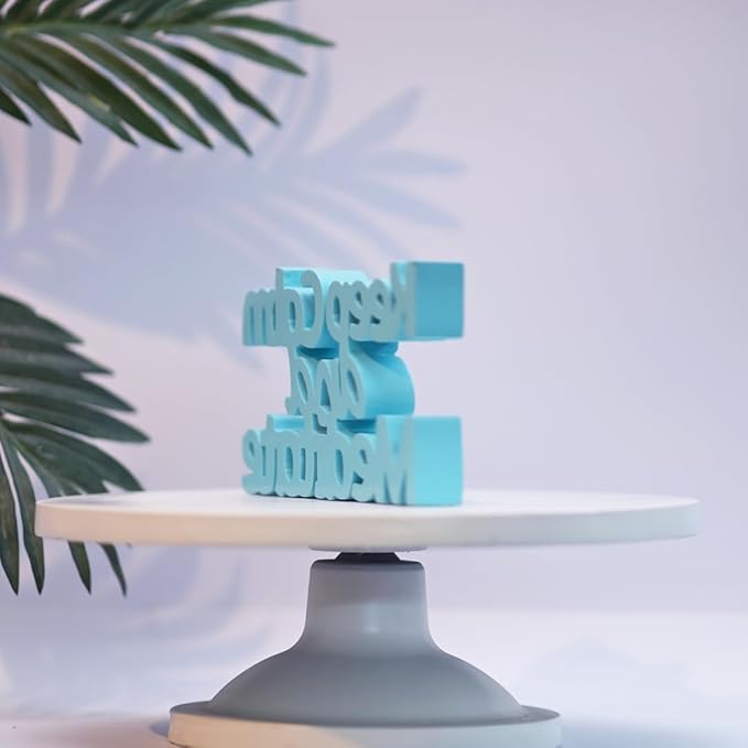NUKKAD TALES Keep Calm and Meditate Blue Aesthetic Table Decor - Ideal for Home or Office Desk, Shelf. Quirky Room Decoration Showpiece, Birthdays, Corporate Gifts, Inspirational Wall Decor.