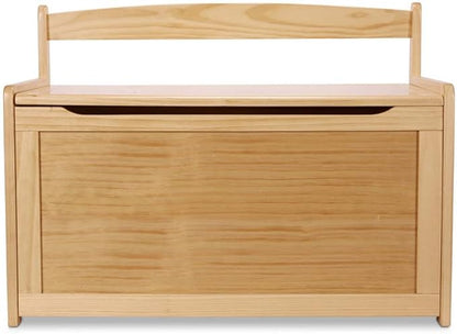 Melissa & Doug- Light Wood Furniture for Playroom, Blonde - Kids Wooden Toy Box Storage Organizer, Children's Furniture Toy Chest