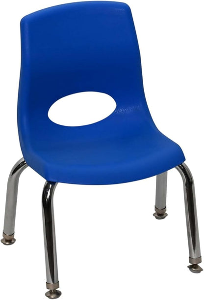 Angeles H, Blue with Chrome Legs MyPosture Children's Chair, 8-inch