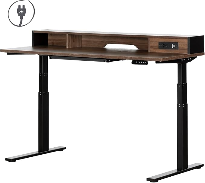 South Shore Helsy 2-Drawer File Cabinet, Lateral, Natural Walnut