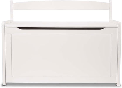 Melissa & Doug Wooden Toy Chest - White Furniture for Playroom - Kids Toy Box, Wooden Storage Organizer, Children's Furniture