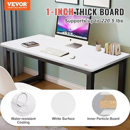 VEVOR One-Piece Particle Board Desktop Universal Tabletop, 55" x 28" x 1", White