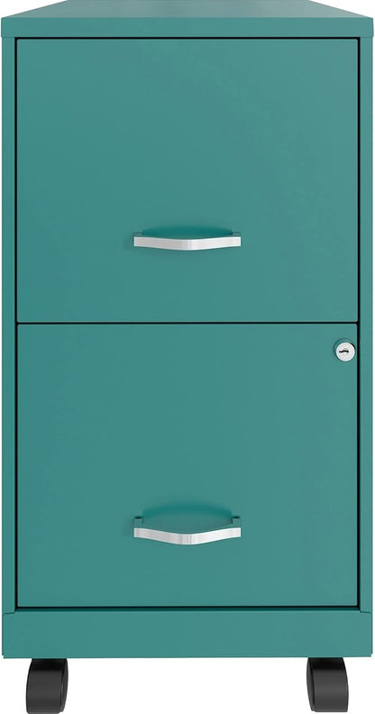 LYS SOHO File/File Mobile Cabinet, Teal