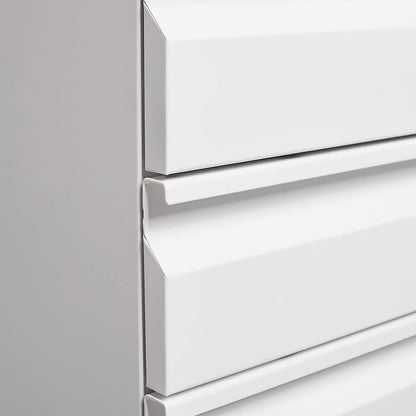 3-Drawer Mobile Lock and 5 Casters,Pre-Assembled Metal Office Storage Filing Cabinets w/ 1 Removable Hanging Rods,for Legal/Letter Size,White