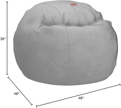 CordaRoy's Chenille Bean Bag Chair, Convertible Chair Folds from Bean Bag to Lounger, As Seen on Shark Tank, Charcoal - Queen Size