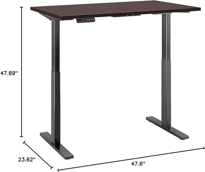 Bush Business Furniture Move 60 Electric Ergonomic Sit-Stand Computer Table for Home and Professional Office, 48W x 24D, Mocha Cherry