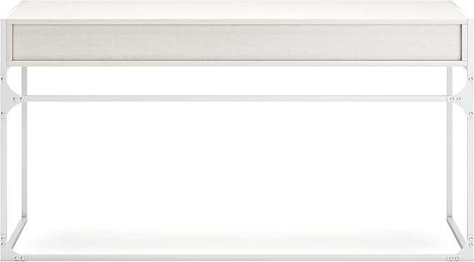 Signature Design by Ashley Deznee Modern Home Office Desk with 2 Drawers, White
