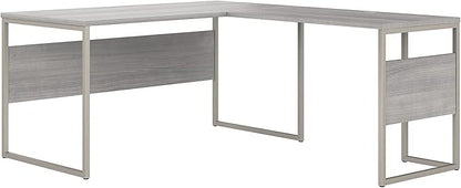 Bush Business Furniture Hybrid 60-inch L-Shaped Table Desk, Platinum Gray (HYB027PG)