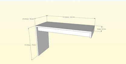 Nexera 211303 Reversible Desk Panel for Home Office, White & Walnut