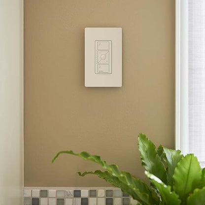 Lutron Caseta Original Smart Dimmer Switch ELV+ (Lutron Hub Required), 250W LED, Single-Pole/3-Way, Neutral Required, PD-5NE-LA, Light Almond