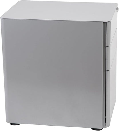 Flash Furniture Warner Modern 3-Drawer Mobile Locking Filing Cabinet with Anti-Tilt Mechanism and Hanging Drawer for Legal & Letter Files, Gray, Set of 1