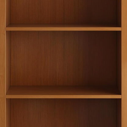 SIMPLIHOME Amherst SOLID WOOD 30 Inch Transitional 5 Shelf Bookcase in Light Golden Brown, For the Living Room, Study Room and Office