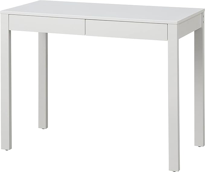 Target Marketing Systems Gabby Home Office, Study Room, Vanity or Bedroom, Computer 2 Drawers, Contemporary Style Desk with Storage, 40” x 20”, White