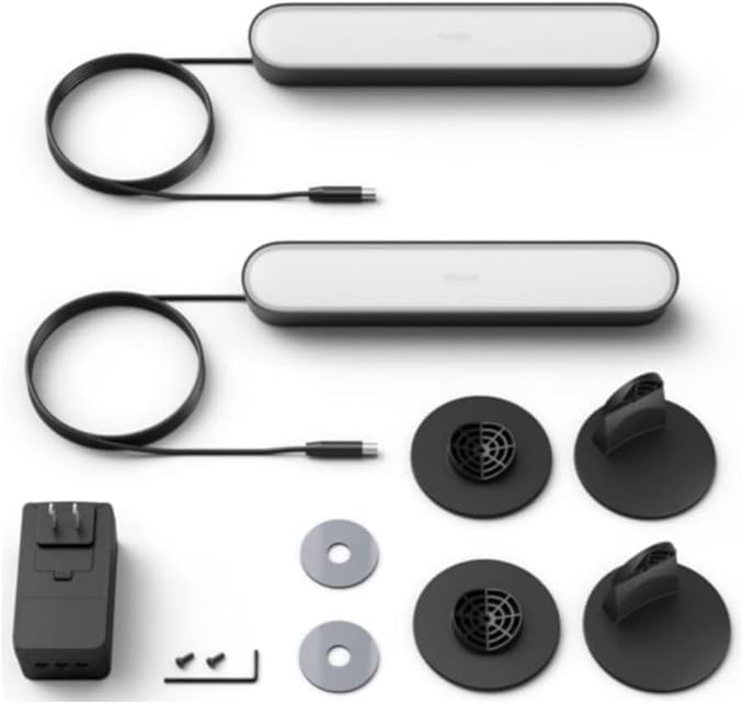 Philips Hue Smart Play Light Bar Base Kit, Black - White & Color Ambiance LED Color-Changing Light - 2 Pack - Requires Bridge - Control with App - Works with Alexa, Google Assistant and Apple HomeKit