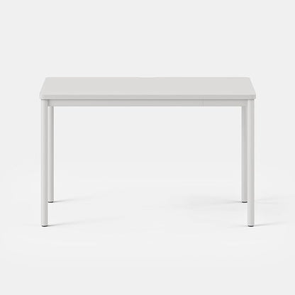 Branch Daily Desk - Functional At Home Office Desk with Effortless Assembly, Timeless Design, Rounded Corners, and Built-in Cable Notch - 48” W x 28.5” H x 24” D - White Work Table