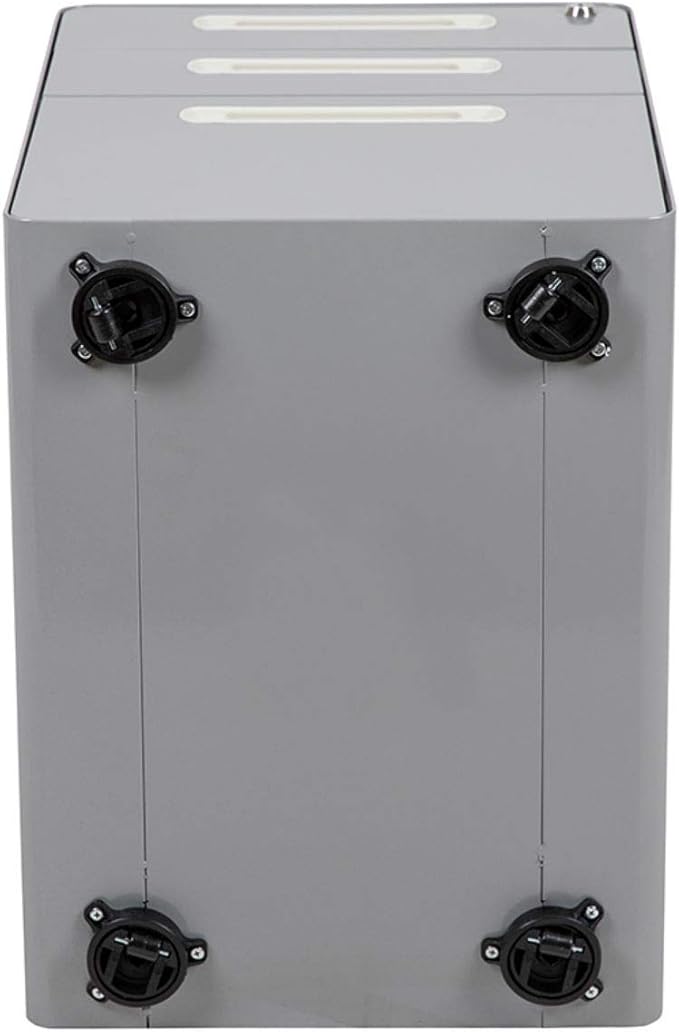 Flash Furniture Wren Ergonomic 3-Drawer Mobile Locking Filing Cabinet with Anti-Tilt Mechanism and Hanging Drawer for Legal & Letter Files, Gray