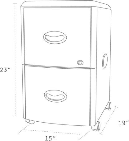 Storex 61351C01C File Cabinet, Black