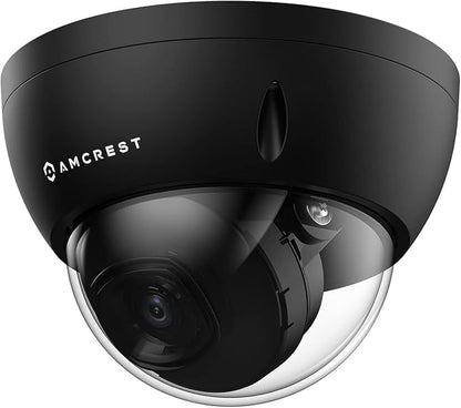 Amcrest 5MP POE Camera, Outdoor Vandal Dome Security POE IP Camera, 5-Megapixel, 98ft NightVision, 2.8mm Lens, IP67, IK10 Resistance, MicroSD 256GB (Sold Separately), Cloud, NVR (IP5M-D1188EB-28MM)