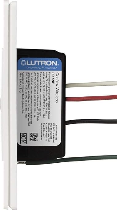 Lutron Caseta Original Smart Dimmer Switch ELV+ (Lutron Hub Required), 250W LED, Single-Pole/3-Way, Neutral Required, PD-5NE-WH 10-PACK, White, 10 Pack