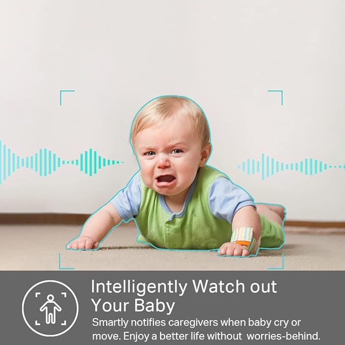 Kasa Smart 2K QHD Indoor Security Camera, Person/Baby Crying/Motion Detection, 2-Way Audio, 30Ft. Night Vision, Cloud/SD Card Storage(Up to 256 GB), Works with Alexa & Google Home (KC400)