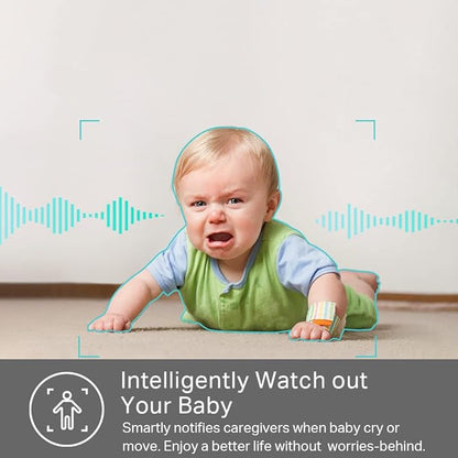 Kasa Smart 2K QHD Indoor Security Camera, Person/Baby Crying/Motion Detection, 2-Way Audio, 30Ft. Night Vision, Cloud/SD Card Storage(Up to 256 GB), Works with Alexa & Google Home (KC400)