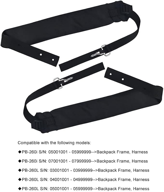 2 Pack Backpack Blower Straps C061000100 - Compatible with Echo PB-260 PB-403 PB-403H PB-403T PB-413, Replaces P021001770 P021001760 30030008260 30030008261- Leaf Blower Shoulder Strap Kit