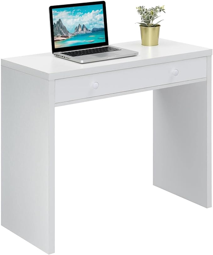 Convenience Concepts Northfield Desk with Drawer, White