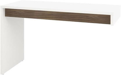 Nexera 211303 Reversible Desk Panel for Home Office, White & Walnut