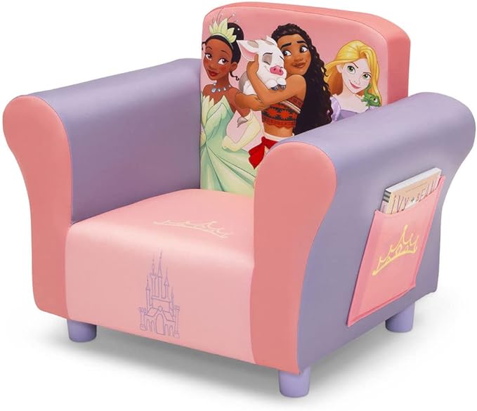 Delta Children Kids Character Upholstered Chair, Disney Princess