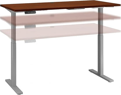 Bush Business Furniture Move 60 Series Electric Ergonomic Sit-Stand Computer Table for Home and Professional Office, 60W x 30D, Hansen Cherry