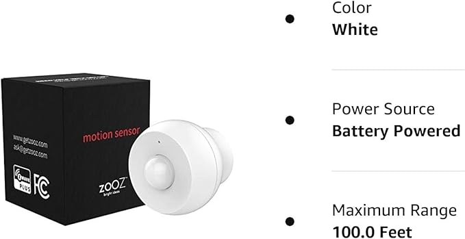 Zooz 800 Series Z-Wave Long Range S2 Motion Sensor ZSE18 800LR with Magnetic Mount, Works with SmartThings, Z-Box, and Home Assistant