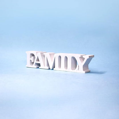 Family – White, Aesthetic Table Decor for Home or Office, Desk or Shelf. Quirky Room Decoration showpiece, Ideal for Birthday Gift, Corporate Gift, and Inspiring Wall Decor