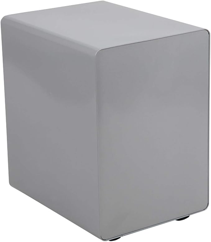 Flash Furniture Wren Ergonomic 3-Drawer Mobile Locking Filing Cabinet with Anti-Tilt Mechanism and Hanging Drawer for Legal & Letter Files, Gray