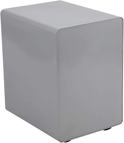 Flash Furniture Wren Ergonomic 3-Drawer Mobile Locking Filing Cabinet with Anti-Tilt Mechanism and Hanging Drawer for Legal & Letter Files, Gray