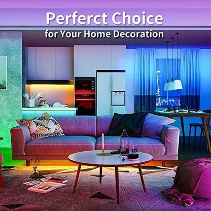 smareal Led Lights for Bedroom 100ft (2 Rolls of 50ft),Led Lights Color Changing Led Strip Lights with App Control, Led Light Strips for Room, Kitchen, Home Decoration