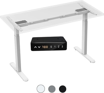 AIMEZ0 Dual Motor Electric Sit Stand Desk Standing Desk Frame Adjustable Height 27.4-45.6 inches Motorized Standing Computer Desk for Home and Office (White Frame only)