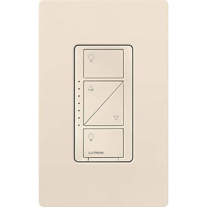 Lutron Caseta Original Smart Dimmer Switch (Lutron Smart Hub Required), for LED Lights, 150 Watt, Single-Pole/3-Way, No Neutral Required, PD-6WCL-LA 4-PACK, Light Almond, 4 Pack