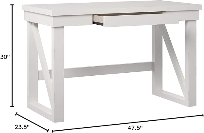 Ameriwood Home Crestwood, White Computer Desk,