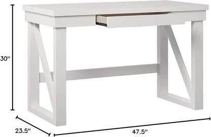 Ameriwood Home Crestwood, White Computer Desk,