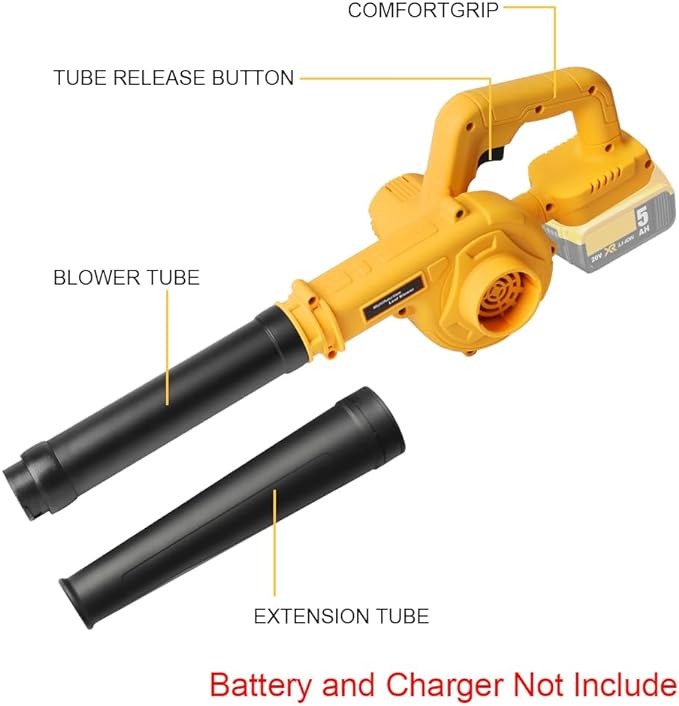 Cordless Leaf Blower for Dewalt 20V Battery Compact Air Blower for Lawn Care Leaf Blowing,Car,Corner Dust Clearing(Tool Only,No Battery)