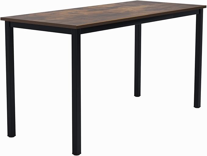SogesGame Computer Desk, 55.1 inches Office Desk Computer Table Study Writing Desk Workstation for Home Office Dining Table Retro