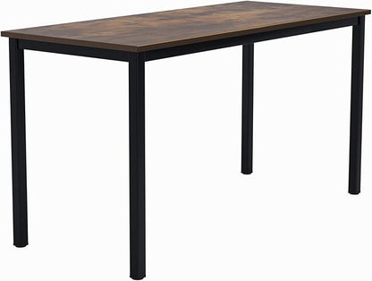SogesGame Computer Desk, 55.1 inches Office Desk Computer Table Study Writing Desk Workstation for Home Office Dining Table Retro
