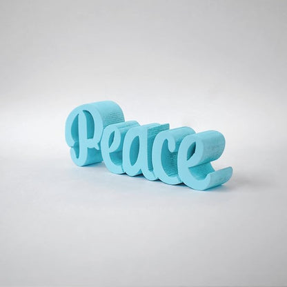 Peace – Blue, Aesthetic table decor for home or office, desk or Shelf. Quirky room decoration showpiece, ideal for birthday gift, corporate gift, and inspiring wall decor