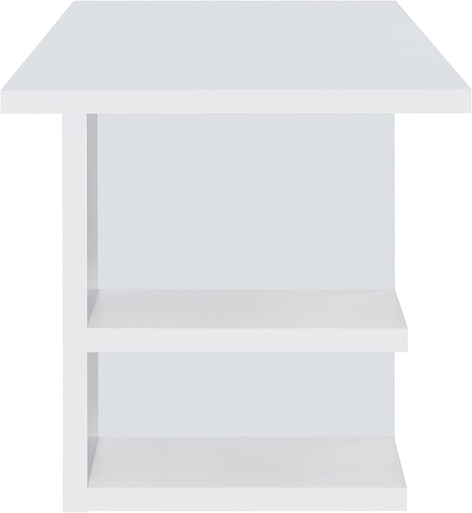 Coaster Home Furnishings Alice Writing Desk White with Open Shelves