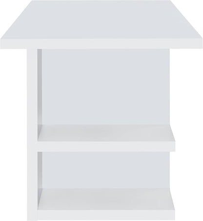 Coaster Home Furnishings Alice Writing Desk White with Open Shelves